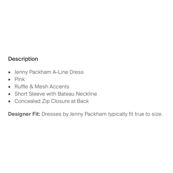 New Jenny Packham Pink A-Line Dress Size 8 - Picture 3 of 3